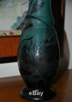 Cameo Art Glass Vase Signed