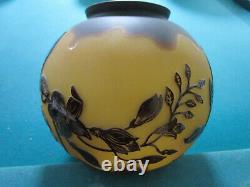 Cameo Galle Style Globe Vase