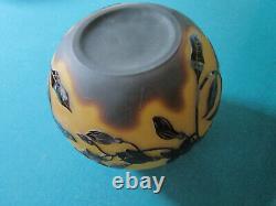 Cameo Galle Style Globe Vase