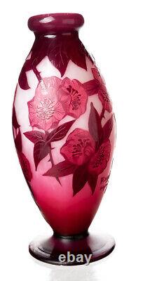 Cameo Vase With Cherry Blossoms Delatte 1. Choice Um 1925 (10 5/8in)