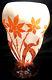 Cameo art glass french degue acid etch vase art nouveau hand carve floral motive