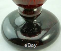 Charles Schneider Le Verre Francais Cardemines Red Cameo Vase