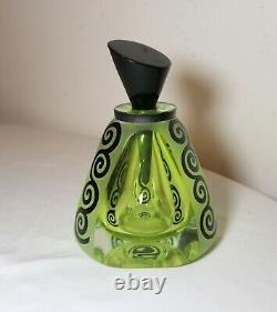 Correia Art Glass Tuxedo Perfume hand blown cameo art glass scent perfume bottle