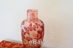 Cristallerie de Pantin Art Nouveau big French Cameo Vase