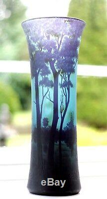 DAUM FRERES grand vase Art Nouveau etched cameo glass c1910 VERRE DE NANCY