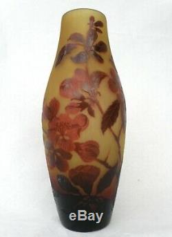 D'argental Splendid Art Nouveau Cameo Vase Stunning Decor