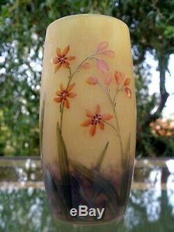 Daum Nancy Art Nouveau Splendid Cameo Vase Flowers