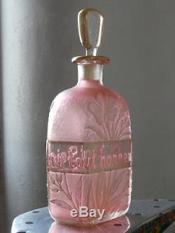 Daum Nancy Cameo Glass Perfume Bottle A Tout Seigneur Tout Honneur
