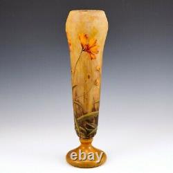 Daum Nancy Cameo Vase With Marigolds c1910