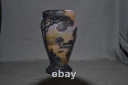 De Vez Art Glass Cameo Vase