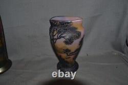 De Vez Art Glass Cameo Vase
