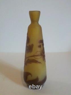 EMILE GALLE French CAMEO Art Glass 6.5 Vase, c. 1910 (#2)