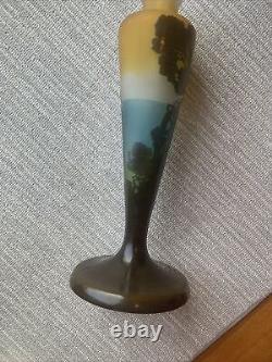 EMILE GALLE Vase or Lamp Base Cameo Glass Authentic Signed 19th
