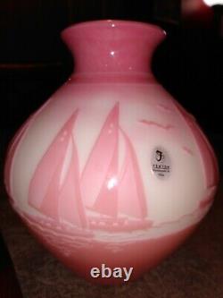 EXCLUSIVE Signed Fenton Limited Kelsey Murphy Studio Art Glass Cameo Vase