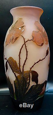 Early 20th Century German Cameo Art Glass Vase by Arsall