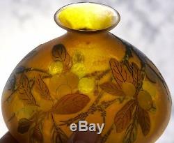 Early Emile Galle Window Pane Cameo Glass Vase