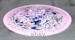Early Robert Held Pink Cameo Art Glass Skookum Large Platter Bowl Vase Signed