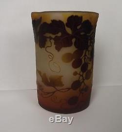 Emile Gallé (1846-1904) Cameo Glass Vase With Wild Vine Decoration
