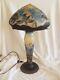 Emile Galle Art Glass Cameo Table Lamp, Late 19th Century Signed