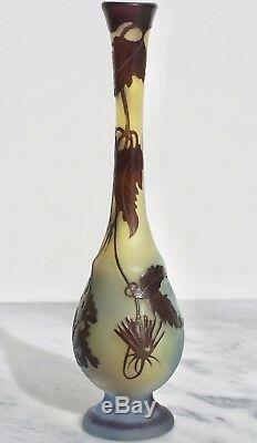 Emile Galle Art Nouveau Cameo Footed Vase