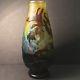Emile Galle Art Orchid Cameo Glass, Multi-Color Vase (Original)