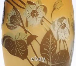 Emile Galle Cameo Art Nouveau Floral Vase