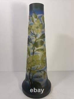 Emile Galle Cameo Glass Vase Art Nouveau Reproduction 14