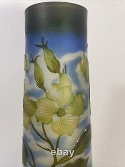 Emile Galle Cameo Glass Vase Art Nouveau Reproduction 14