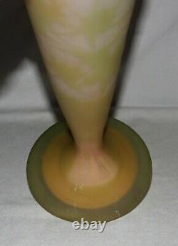 Emile Galle French Cameo Art Glass Large 16 Vase