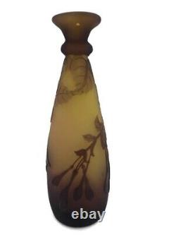 Emile Galle Glass Vase Cameo Solifleur C. 1905-1908 art nouveau antique