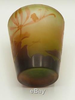 Emile Galle Nancy Jugendstil Glas Vase Art Nouveau Cameo Glass