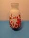 Emile Galle Signed Floral Cameo Glass Vase (7 by 3 by 3)