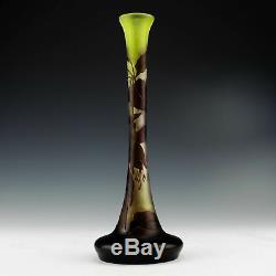 Emile Gallé Solifleur Cameo Glass Vase c1900