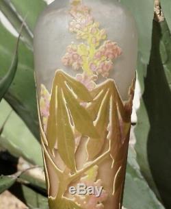 Emile Galle Tall Cameo Art Nouveau Vase 1904