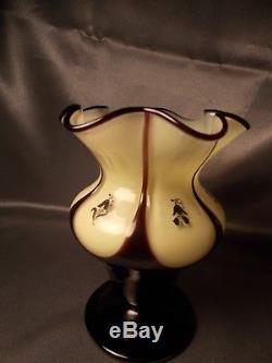 Exceedingly Rare Hans Bolek Loetz Cameo Art Deco Nouveau Tango Pedestal Vase