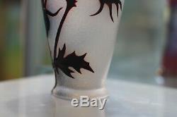 Fabulous Daum Nancy Wheel-Carved Cameo Glass Vase