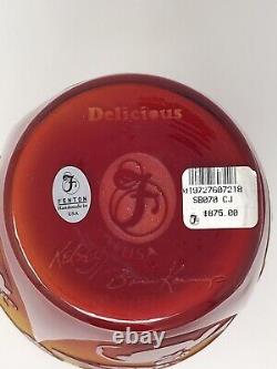 Fenton Art Glass Cameo DELICIOUS On Persimmon LIMITED Number 17 Of 50