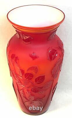 Fenton Art Glass Cameo DELICIOUS On Persimmon LIMITED Number 4 Of 50