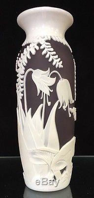 Fenton Carved Cameo Vase Spring Fairy- Murphy /Bomkamp FROM THE BRONZE LOOK