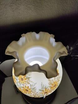 Fenton Hammered Hand Painted Cameo D. Robinson Lamp
