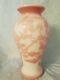 Fenton Kelsey BomKomp Vase 10''tall Pink \WhiteFlowers \Vines Excellent