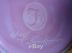 Fenton Kelsey Murphy Sand Carved Cameo Pitcher Blue Burmese #215 of 325