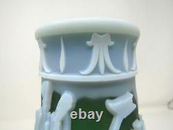 Fenton Murphy, Bomkamp Leida Vase Sand Carved Cameo, Green 10.5