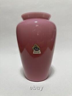 Fenton Rose Quartz Cameo Vase Connoisseur Collection
