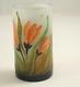 France Daum Nancy Vase Flowers Cameo Glass Hand Painting 30's