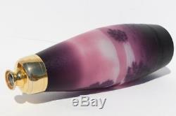 French Art Deco D'argental Paul Nicolas Cameo Art Glass Atomizer Perfume Bottle