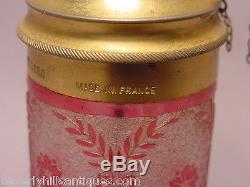French Cameo Glass & Gilt Bronze Perfume Bottle