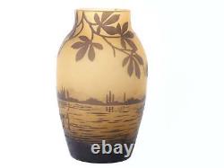 French Degue Cameo art glass vase