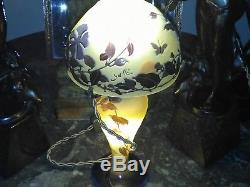 GALLE CAMEO GLASS LAMP FIRE POLISHED 30cm