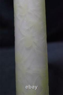 GALLE French Cameo Glass Aquatic Art Nouveau Cylindrical Vase 15